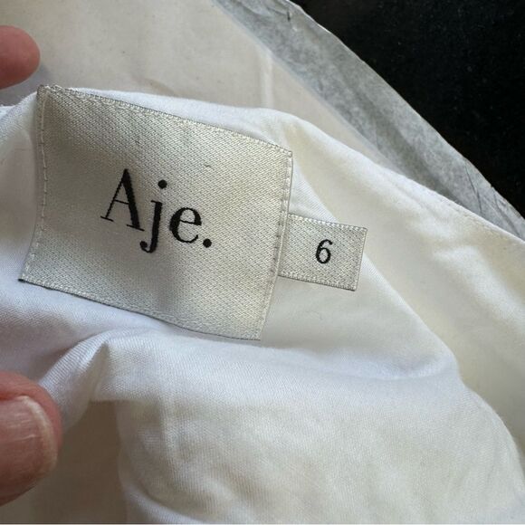 AJE Casabianca Braided Asymmetrical Cotton Minidress - Picture 13 of 14